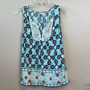 Crown & Ivy sleeveless top,  Size Small super cute